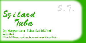 szilard tuba business card